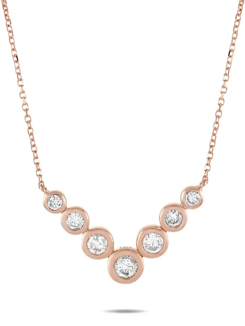 LB Exclusive 14K rose gold diamond pendant necklace Pink ANK15740R