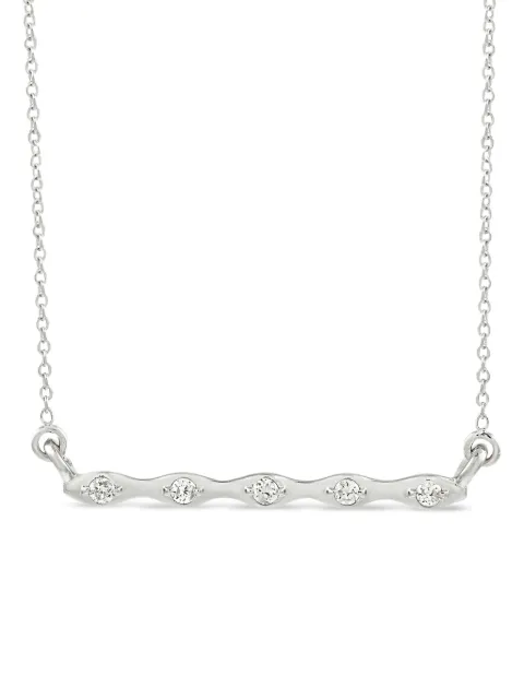 LB Exclusive 14K white gold diamonds necklace Silver NK410211W