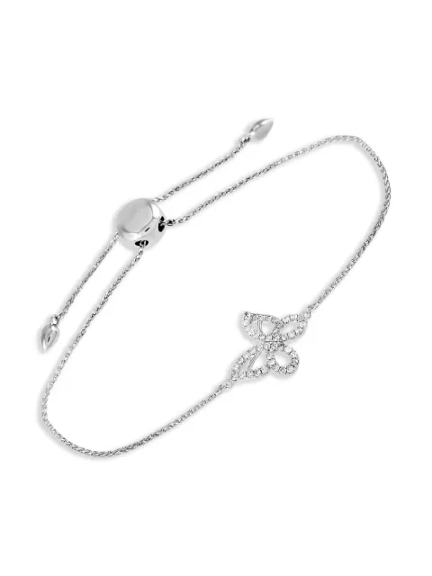 LB Exclusive 14K white gold Butterfly diamond bracelet Silver ALB15839