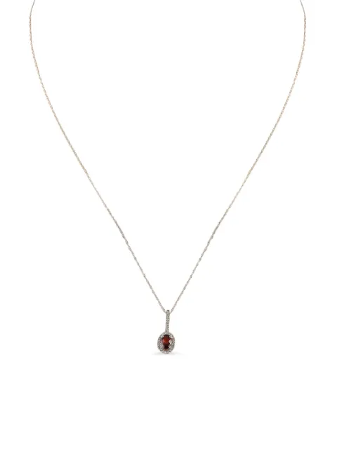 LB Exclusive 14kt white gold garnet pendant necklace Gold PD416077WGA