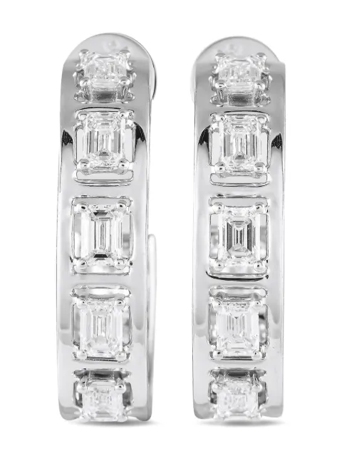 LB Exclusive 18K white gold diamond earrings Silver AER19098