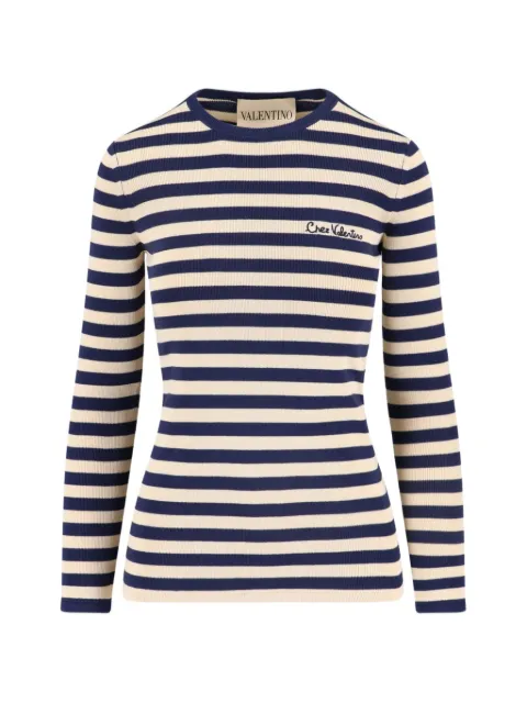Valentino Garavani chez-motif sweater Blue BKC66N9JD