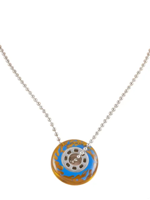 Calvin Klein stainless steel spin wheel necklace Silver KJJAJN090100