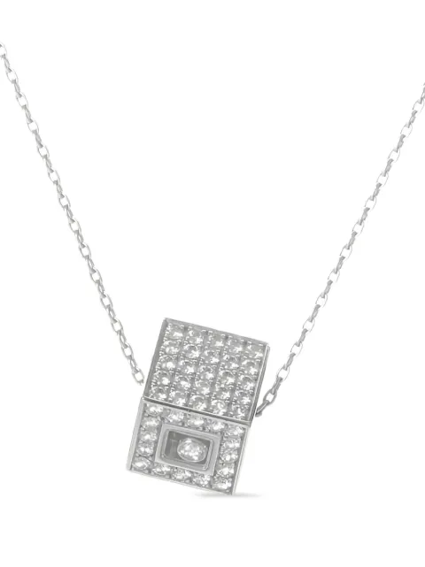 Chopard Pre-Owned 18K white gold Happy diamonds necklace Silver 7933951001