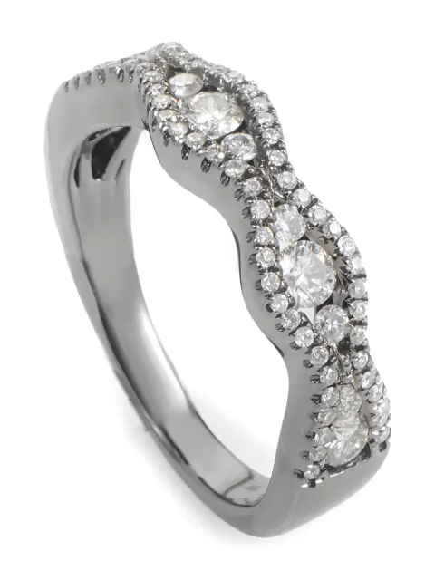 LB Exclusive 18K white gold wedding band diamonds ring Silver KO73961RFBZBR