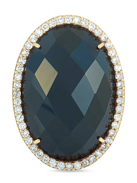 Roberto Coin Pre-Owned 18K yellow gold onyx and diamond ring Pink RC21121019