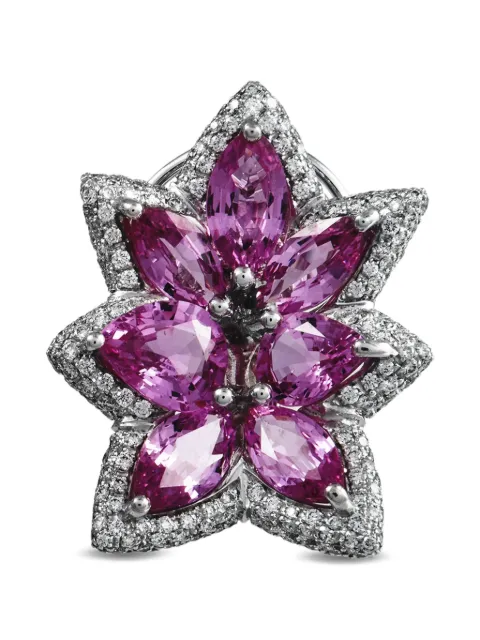 De Grisogono 18K white gold sapphire and diamond earrings Pink DEG01032422