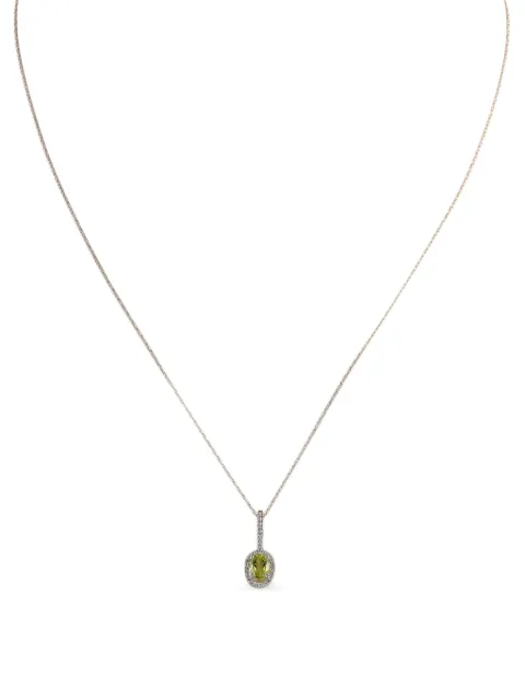 LB Exclusive 14kt white gold peridot pendant necklace Silver PD416077WPE