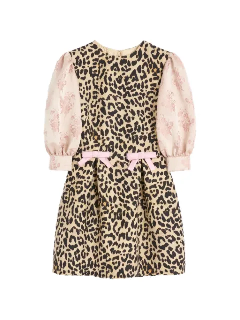 Valentino Garavani leopard-print mini dress Neutrals BVAFL59F9