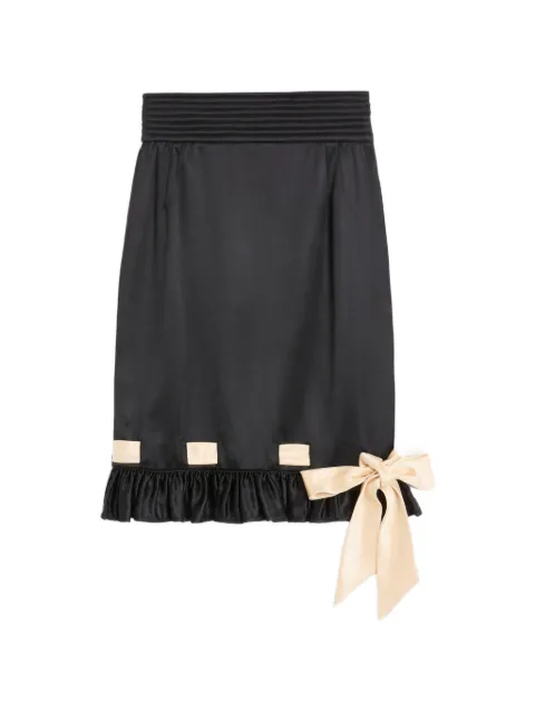 Valentino Garavani double satin midi skirt Black BRADT07S9