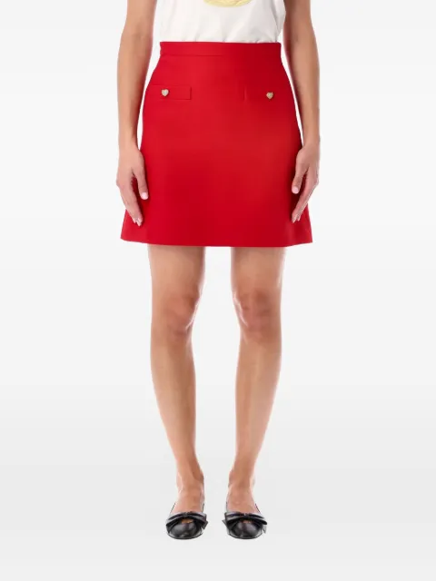 Valentino Garavani Crepe couture short skirt Red BRACM21CF