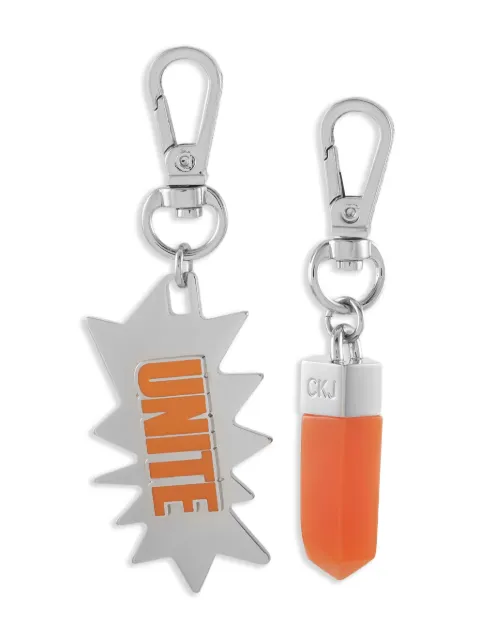 Calvin Klein Downtown keyrings (set of two) Silver KJJCSA090100