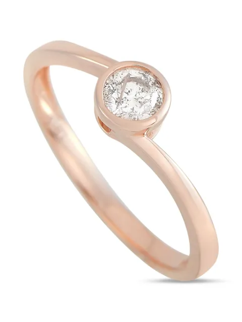 LB Exclusive pre-owned 14K rose gold Solitaire diamond ring Pink ALB15861R