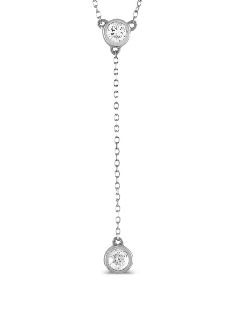 LB Exclusive 14K white gold diamond necklace Silver ANK15788