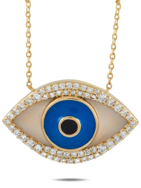 LB Exclusive 14K yellow gold Evil Eye diamond necklace Gold PN14376