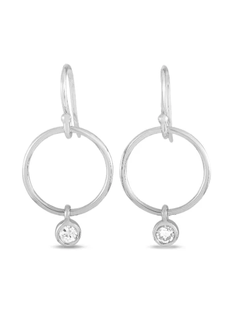 LB Exclusive 14K white gold diamond earrings Silver AER15720W