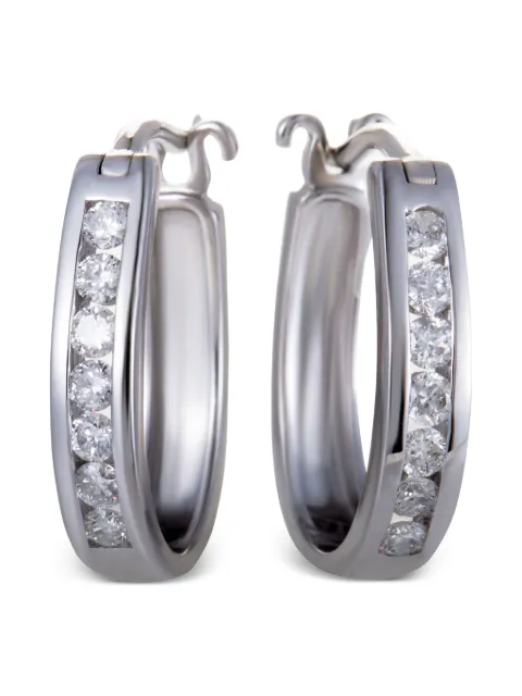 LB Exclusive 14K white gold diamond earrings Silver AER14271W