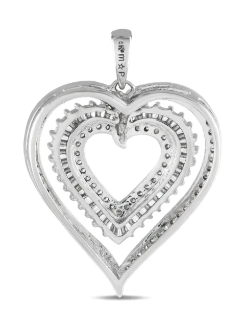 LB Exclusive 14K white gold Heart diamond pendant Silver PH411722W