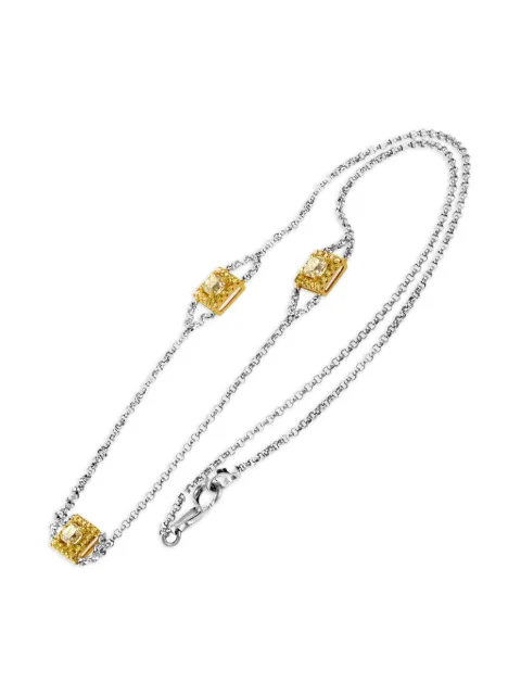 LB Exclusive 18K multi-tone gold diamond necklace Silver KE4NKLBZZZ