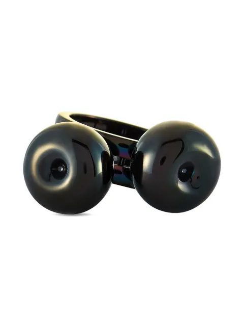 Swatch Vintage Swatch Cerasuml double sphere ring Black JRB009