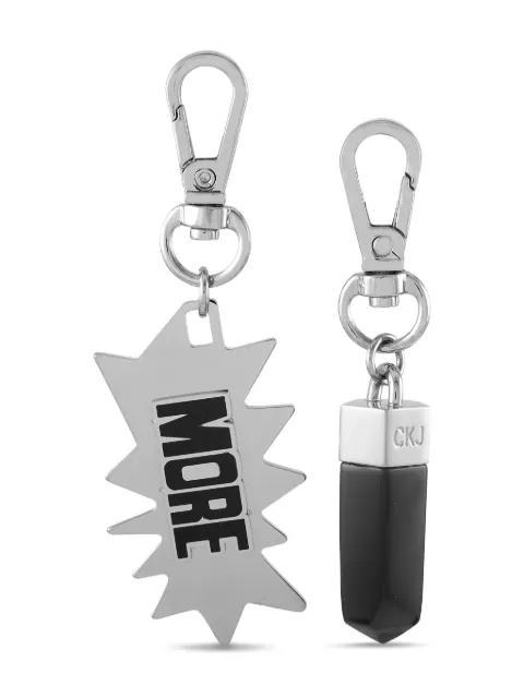 Calvin Klein Downtown stainless steel charm (set of two) Silver KJJCBA090100