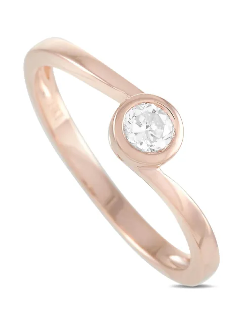 LB Exclusive 14K rose gold diamond ring Pink ALR15861R