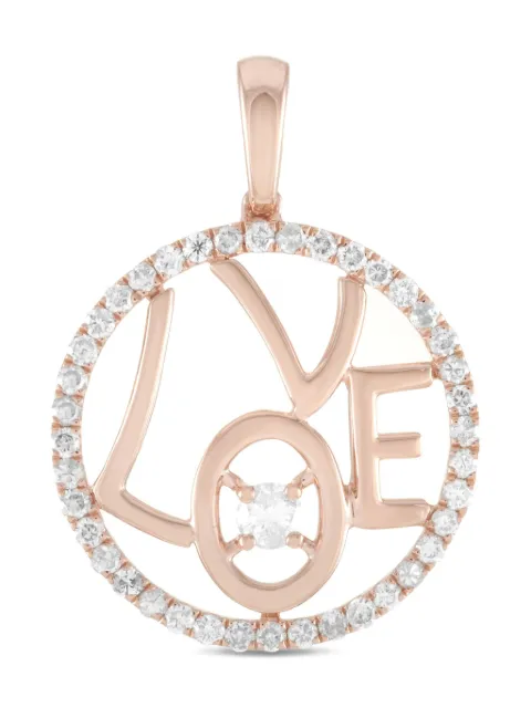 LB Exclusive 14K rose gold Love diamond pendant Pink APD15791R