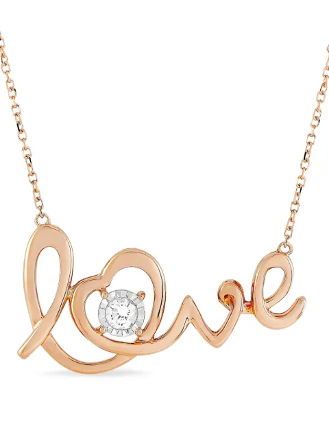 LB Exclusive 14K rose gold diamond necklace Pink ANK15790R