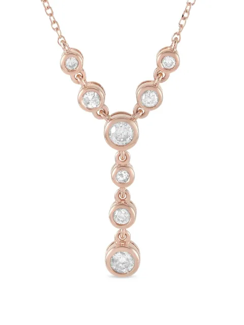 LB Exclusive 14K rose gold diamond necklace Pink ANK15737R