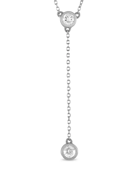 LB Exclusive 14K white gold diamond necklace Silver ANK15788W