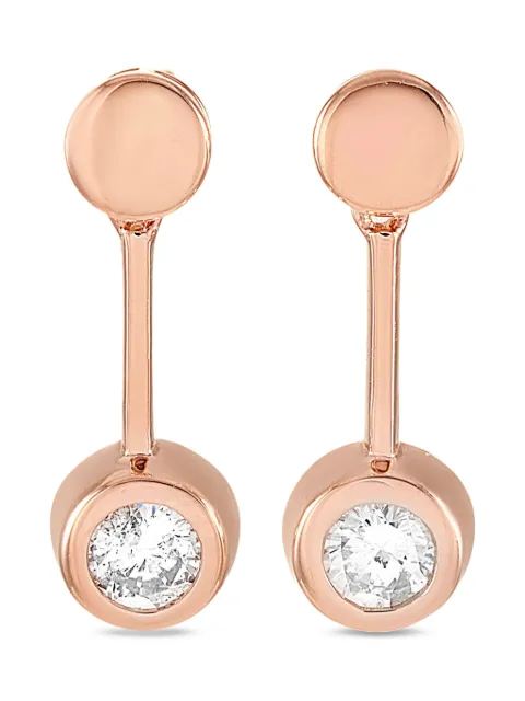 LB Exclusive 14kt rose gold diamond earrings Pink AER15708R