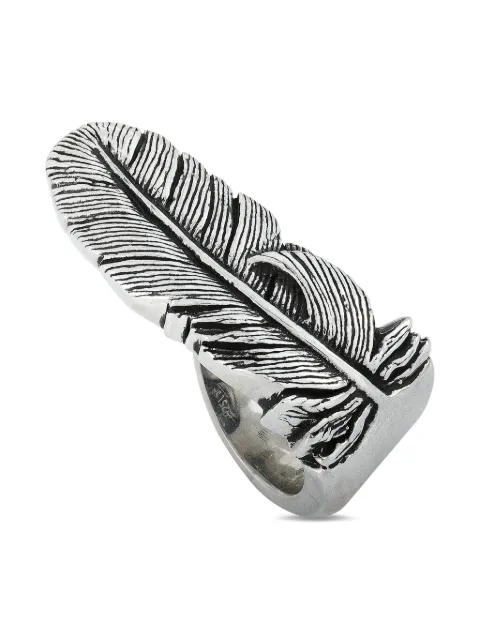 King Baby sterling silver feather ring Silver K205712