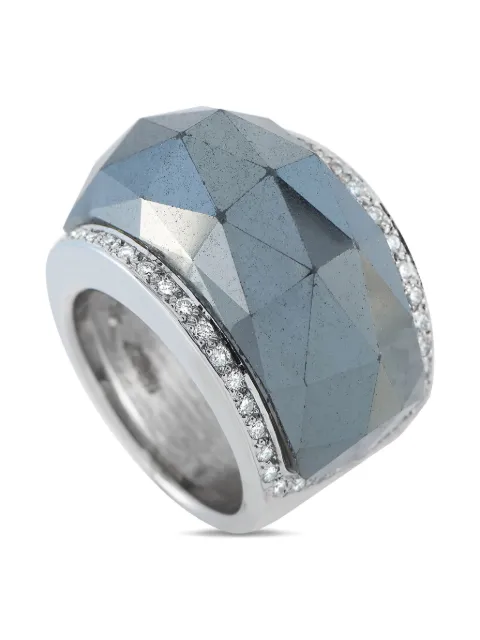 Stephen Webster 18K white gold hematite and diamond ring Silver SW14022425