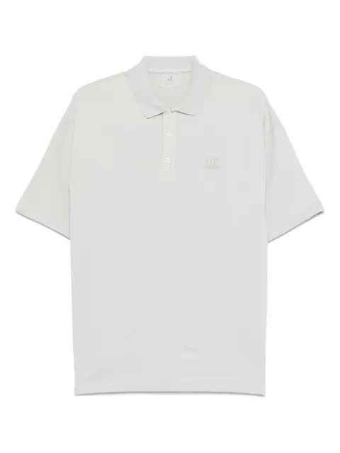 C.P. Company logo-embroidered polo shirt Blue 18CMPL320A110396G