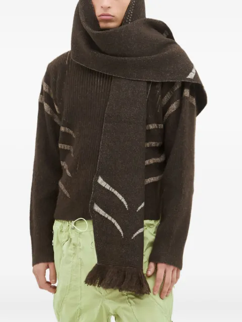 Charlie Constantinou jacquard-knit jumper Brown CCS3KNITSCRFTOP