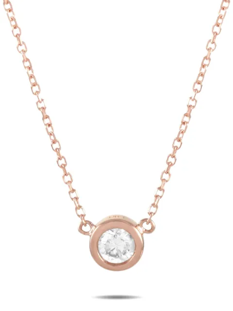LB Exclusive 14K rose gold diamond necklace Pink ANK15785R