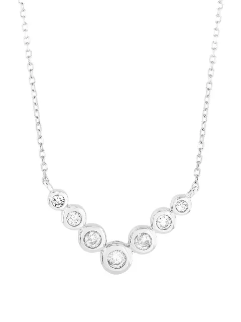 LB Exclusive 14K white gold diamond necklace Silver ANK15739W