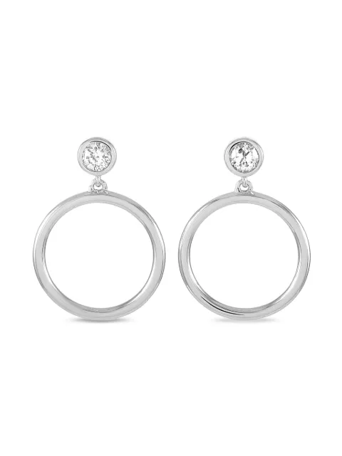 LB Exclusive 14K white gold diamond earrings Silver AER15714W
