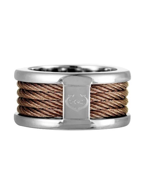 Charriol cable-design ring Brown 020611390