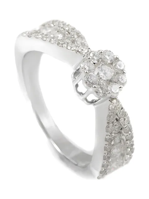 LB Exclusive 14K white gold diamond ring Silver SVR010941OOW