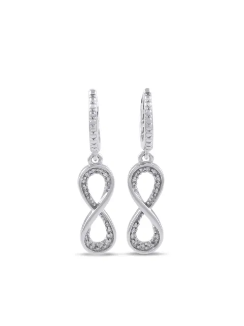 LB Exclusive 10kt white gold Infinity earrings Silver LBEXCLUSIVE01020725