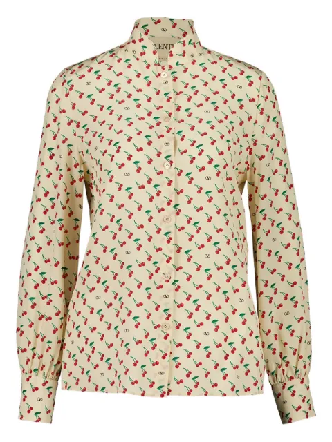 Valentino Garavani Cherryfic-print shirt Neutrals BAB7U09M9