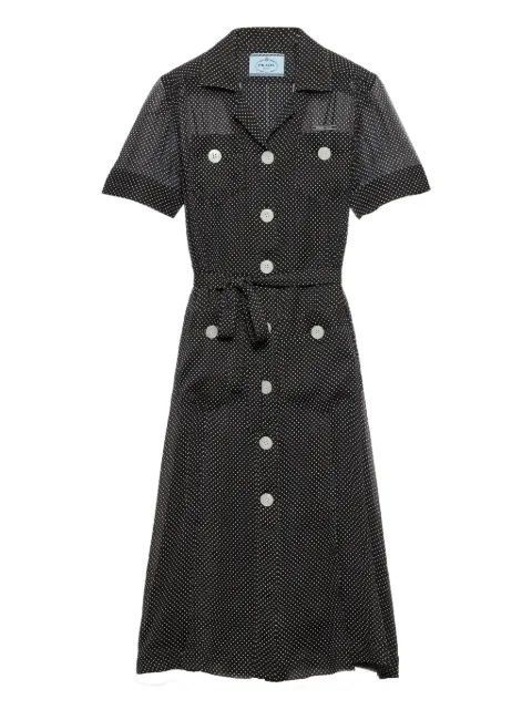 Prada polka-dot shirt dress Black P3P78GSOOO17LD