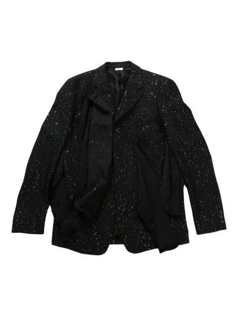 Comme des Garçons Homme Plus ruffle-detailing blazer Black POJ009