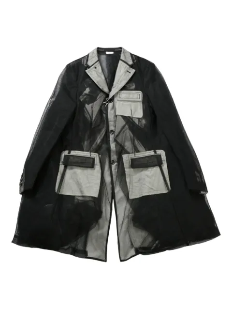 Comme des Garçons Homme Plus tulle-inserts jacket Black POJ034