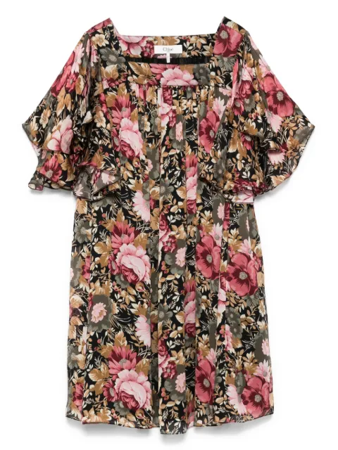 Chloé floral-print mini dress Black CH25URO33493