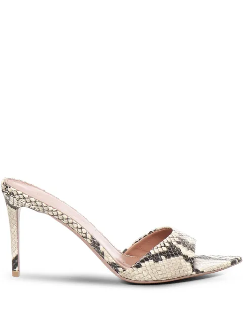 Giuliano Galiano 80mm Alixia sandals Grey ALIXIA80PITONEROCCIA