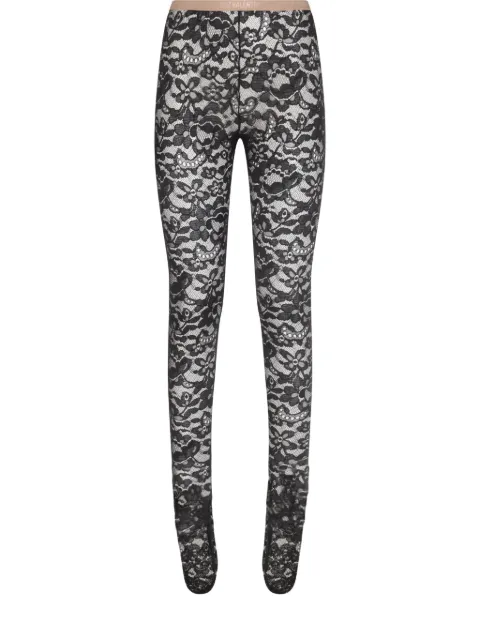 Valentino Garavani rebrodé lace tights Black BKI03Q9BT