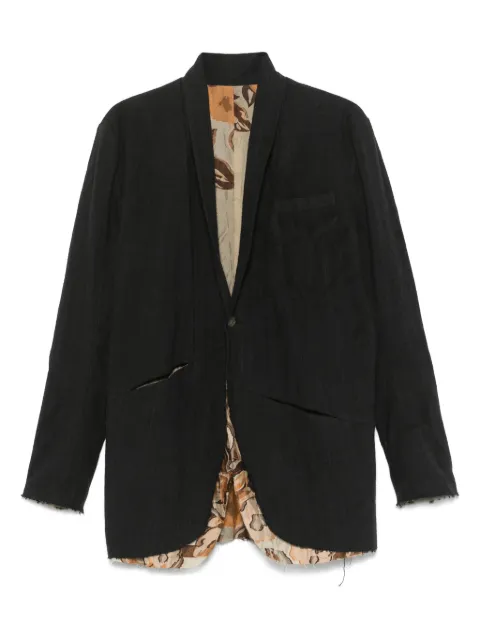 CHIAHUNG SU cut-out coat Black SS25MJ36CORL
