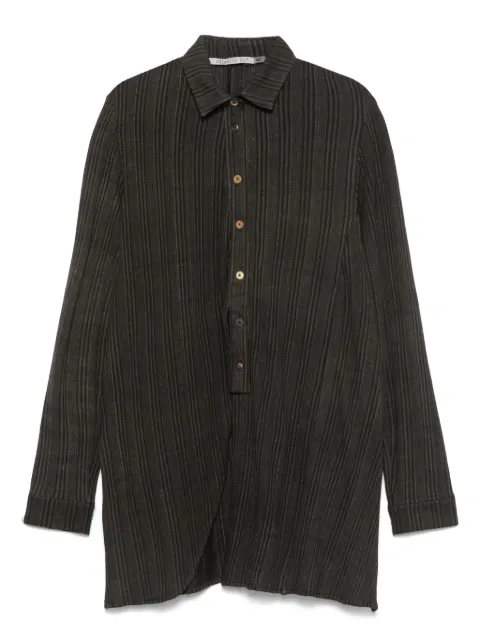 CHIAHUNG SU striped shirt Grey SS25MS21SAKN